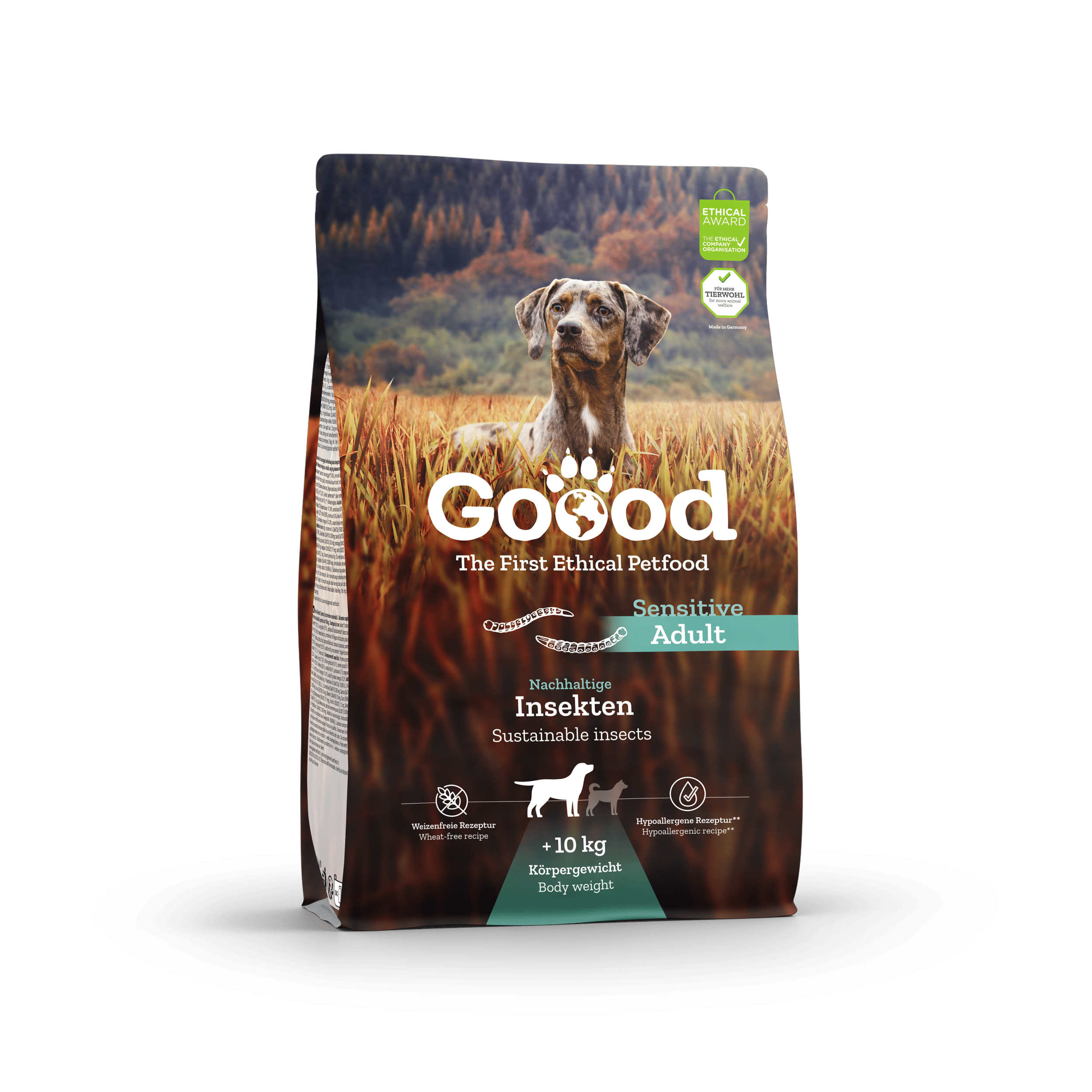 Croquettes chien adulte aux insectes