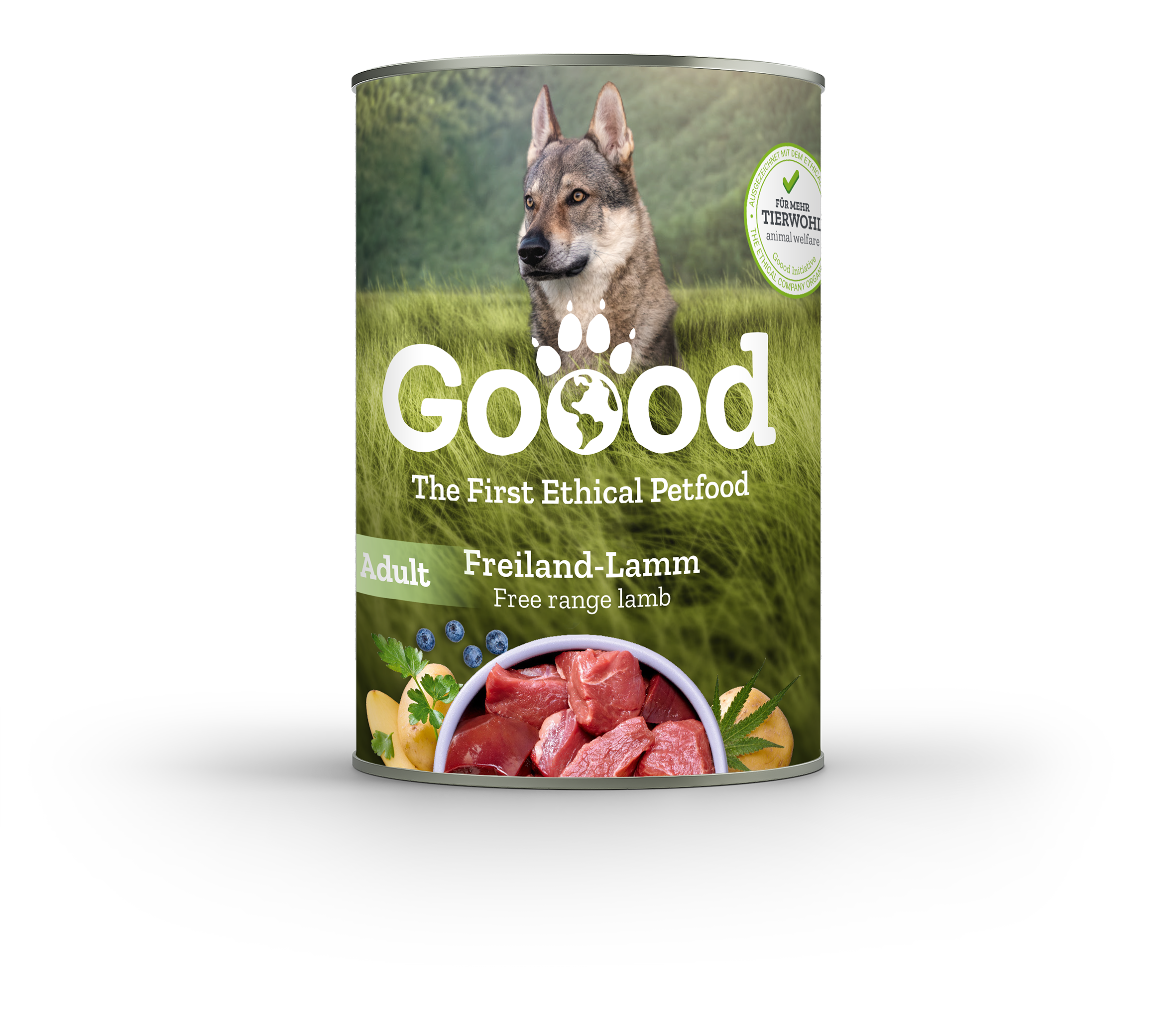 GD_Dose_400g_Lamm_1 Pâtée Goood Agneau pour chiens